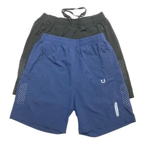 Lot Of 2 Northyard Athletic Shorts Mens Medium 7 Inch Inseam Black Blue